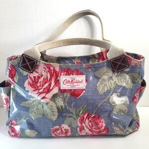 Cath Kidston Floral Oilcloth Tote Bag – Blue Rose Print – Medium